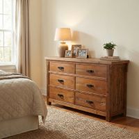 Dresser: Some lifestyle images are created with AI for visualization purposes. Crafted from natural solid wood, each piece is unique and will vary.