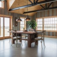 Rustic Table: Some lifestyle images are created with AI for visualization purposes. Crafted from natural solid wood, each piece is unique and will vary.