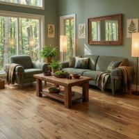 Timber Frame Coffee Table: Some lifestyle images are created with AI for visualization purposes. Crafted from natural solid wood, each piece is unique and will vary.