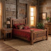 Rustic Nightstand: Some lifestyle images are created with AI for visualization purposes. Crafted from natural solid wood, each piece is unique and will vary.