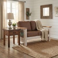 End Table: Some lifestyle images are created with AI for visualization purposes. Crafted from natural solid wood, each piece is unique and will vary.