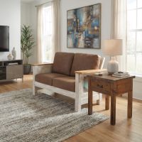 End Table: Some lifestyle images are created with AI for visualization purposes. Crafted from natural solid wood, each piece is unique and will vary.