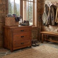 Rustic Chest: Some lifestyle images are created with AI for visualization purposes. Crafted from natural solid wood, each piece is unique and will vary.
