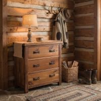 Rustic Chest of Drawers: Some lifestyle images are created with AI for visualization purposes. Crafted from natural solid wood, each piece is unique and will vary.