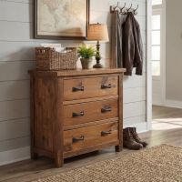 Rustic Chest of Drawers: Some lifestyle images are created with AI for visualization purposes. Crafted from natural solid wood, each piece is unique and will vary.