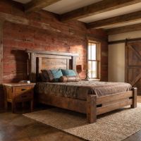 Rustic Nightstand: Some lifestyle images are created with AI for visualization purposes. Crafted from natural solid wood, each piece is unique and will vary.