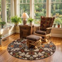 Rustic End Table: Some lifestyle images are created with AI for visualization purposes. Crafted from natural solid wood, each piece is unique and will vary.