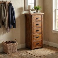 Barn Wood Lingerie Chest: Some lifestyle images are created with AI for visualization purposes. Crafted from natural solid wood, each piece is unique and will vary.