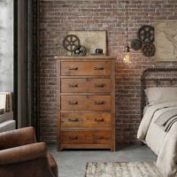 Rustic Chest: Some lifestyle images are created with AI for visualization purposes. Crafted from natural solid wood, each piece is unique and will vary.