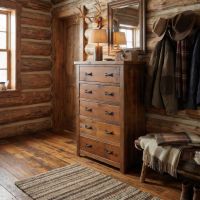 Chest of Drawers: Some lifestyle images are created with AI for visualization purposes. Crafted from natural solid wood, each piece is unique and will vary.