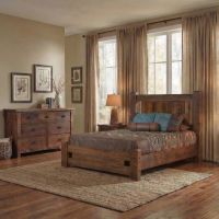 Barn Wood Bed: Some lifestyle images are created with AI for visualization purposes. Crafted from natural solid wood, each piece is unique and will vary.