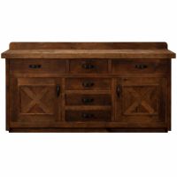 Reclaimed Barn Wood Barn Door Vanity