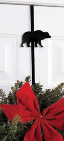 Wrought Iron Bear Wreath Hanger