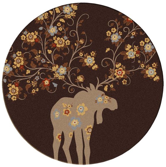 Moose Blossom Chocolate Rug