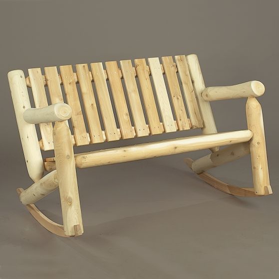 Rustic Cedar Low Back Double Rocker