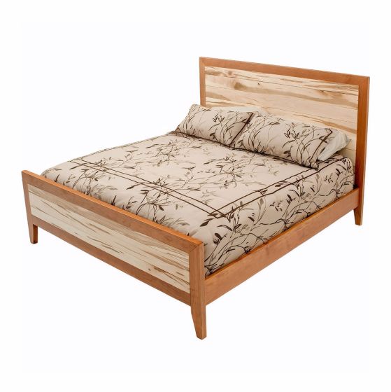 DENVER CHERRY & AMBROSIA MAPLE PANEL BED