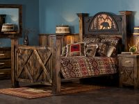 Barnwood Bear Silhouette Bed