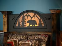 Barnwood Bear Silhouette Headboard