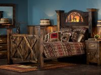 Barnwood Deer Silhouette Bed