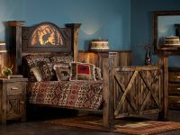 Barnwood Moose Silhouette Bed