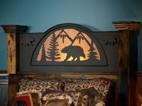 Barnwood Bear Silhouette Headboard