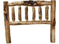 Beartooth Aspen Log Headboard--Extra Gnarly logs, Standard posts