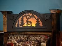 Barnwood Deer Silhouette Headboard