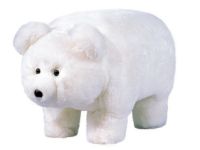 "Frosty" friendly plush footstool