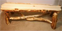 Rustic Log Bench