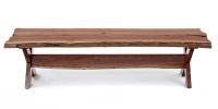 Live Edge Natural Wood Bench - Black Walnut