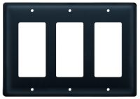 Wrought Iron Plain Triple GFI Cover