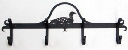 Wrought Iron Loon Coat Bar