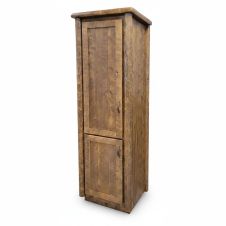 Olde Towne Rustic Log Linen Closet in Barnwood Lager