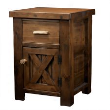 Antler & Barnwood Enclosed Nightstand