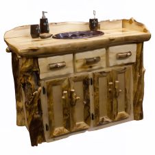 Aspen Lodge Rustic Log Vanity