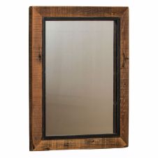 Black Trimmed Timber Reclaimed Barn Wood Mirror