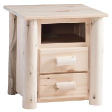 Lakeland Frontier 2 Drawer Log Nightstand
