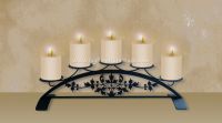 Wrought Iron Victorian Table Top Pillar Holder