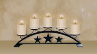 Wrought Iron Star Table Top Pillar Holder
