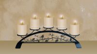 Wrought Iron Pincone Table Top Pillar Holder