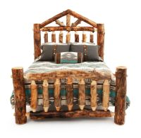 Rustic Aspen Log Cabin Bed