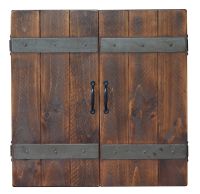 Reclaimed Wood Dartboard Cabinet--Caramel finish