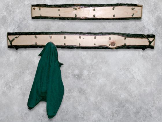 Black Poplar & Elk Tines Coat Rack