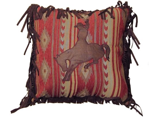 Flying Horse Bronco Pillow