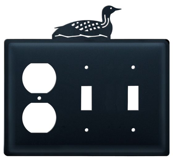 Wrought Iron Loon Triple Outlet/Switch/Switch Cover