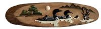 Lake Loons Rustic Slab Wood Art