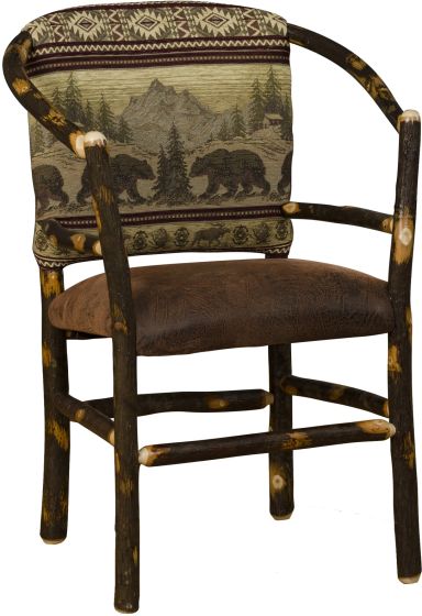 Rustic Hickory Log Hoop Chair