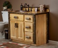 36" hickory vanity with honey finish