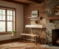 Wooden Entryway Bench: Some lifestyle images are created with AI for visualization purposes. Crafted from natural solid wood, each piece is unique and will vary.