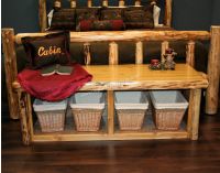 Cedar Lake Cabin Log Foot Bench